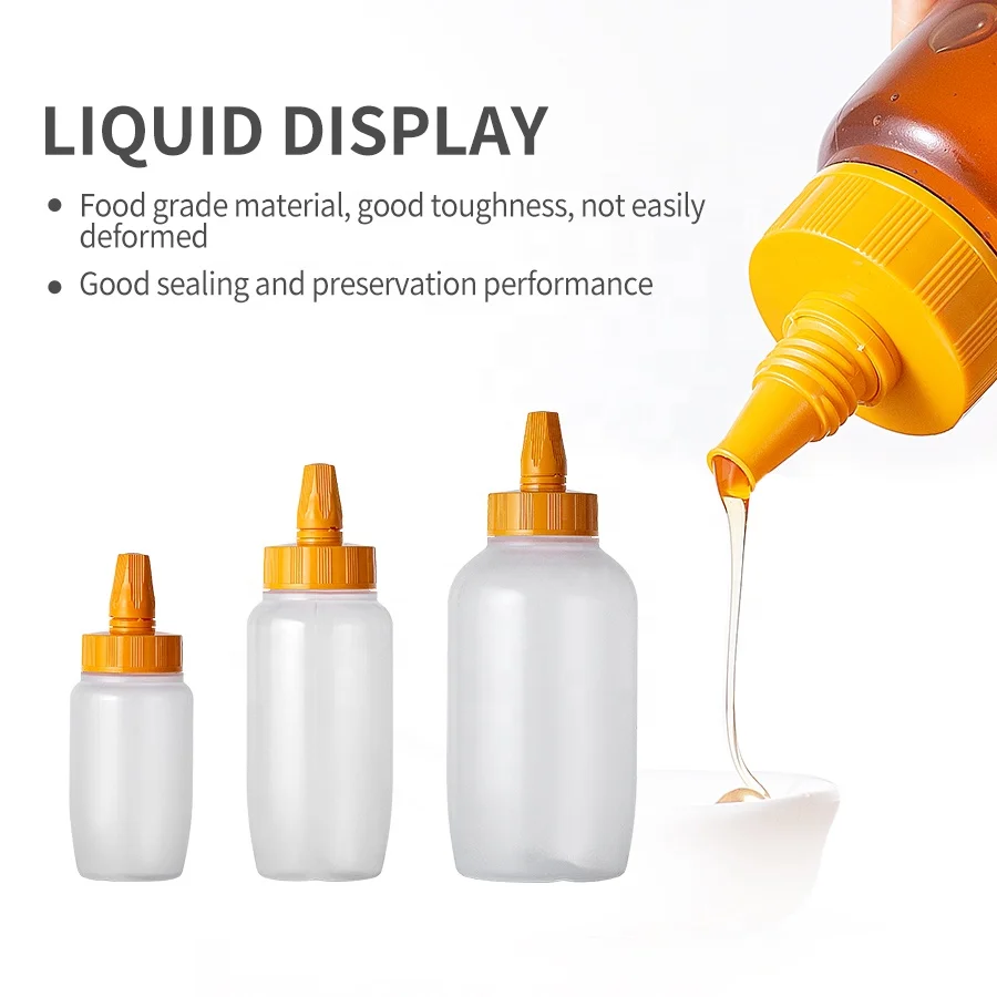 PP 45mm 55mm twist top cap screw cap plastic point mouth cap with long nozzle for honey sauce