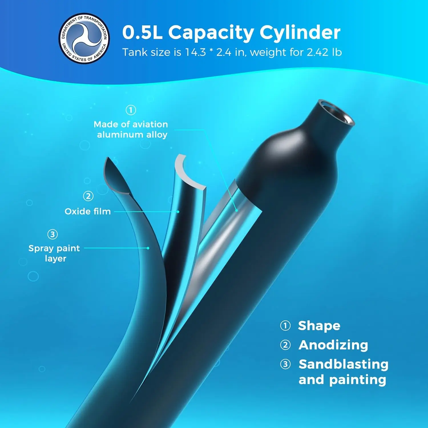 Trimix Lung Tank T-500 Diving Equipment Mini Hookah Diving Compressor With Scuba Diving