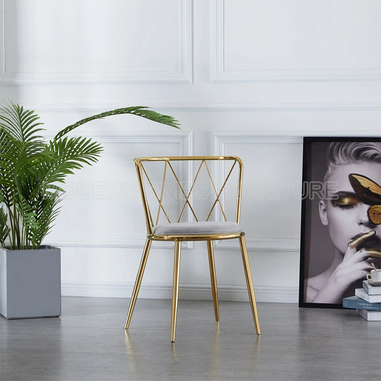 Современная бархатная серая эргономичная мебель для дома металлический обеденный