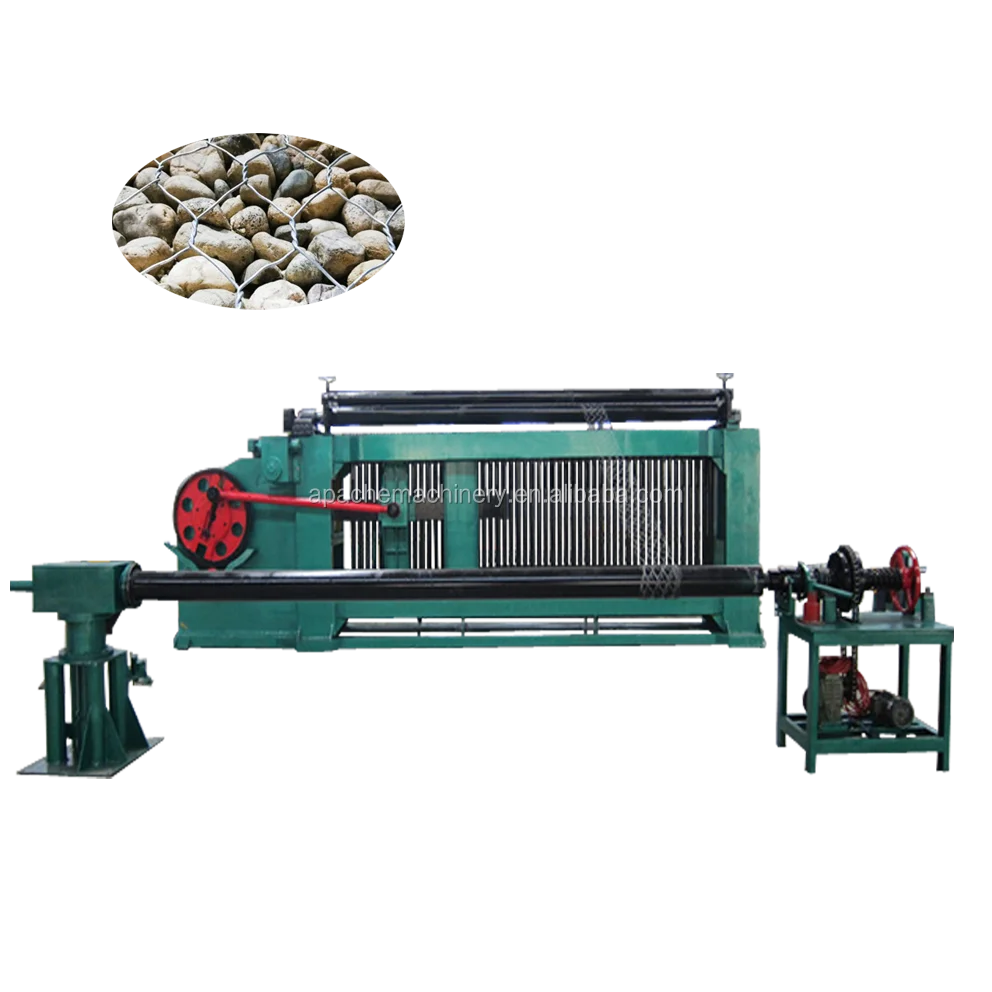 Hexagonal wire mesh weaving machine Full Automatic Stone Basket Galvanized Iron Mesh Making Machine