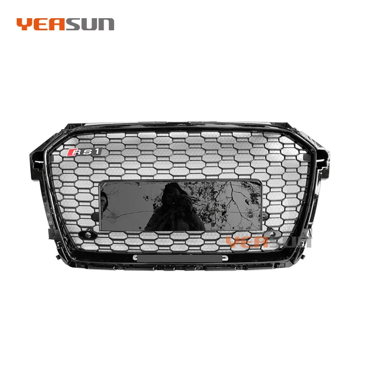 Высокое качество RS1 стиль ячеистой сетки решетка Передняя решетка для Audi A1 S1 2016 2017 2018 2019