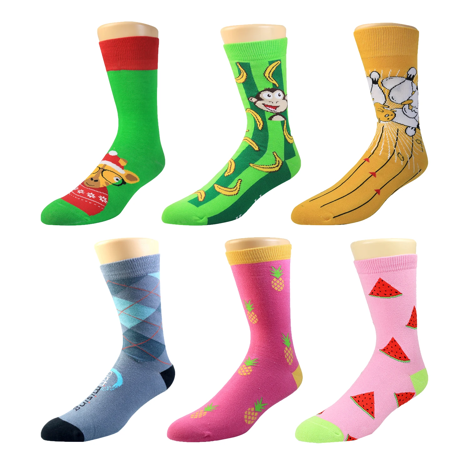 hot sale knitting happy socks British style fashion classic dress crew  men plaid stripes vintage cotton happy socks