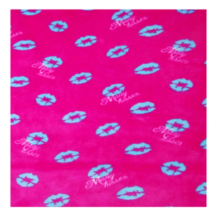 
Good Quality knitted pattern printed flannel fleece luminous fabric for pajamas 