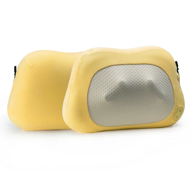 Hi5 Bubble Factory High-quality 4D New Memory Foam Neck Back Massage Pillow Rechargeable Electric Lumbar Massager with Heat