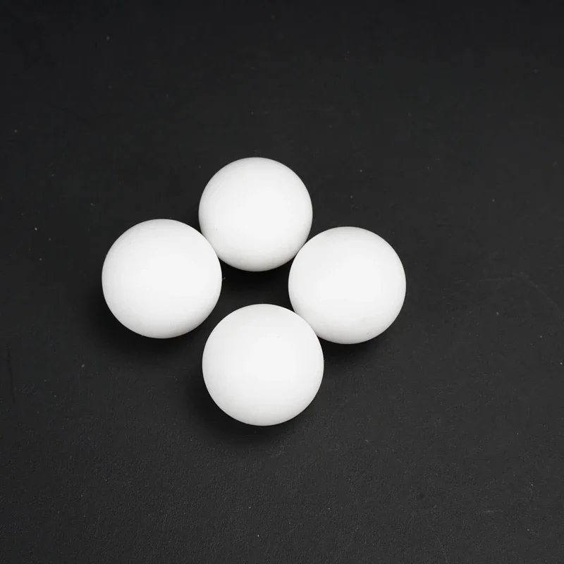 White plastic sealing ball, polytetrafluoroethylene material, solid polytetrafluoroethylene ball