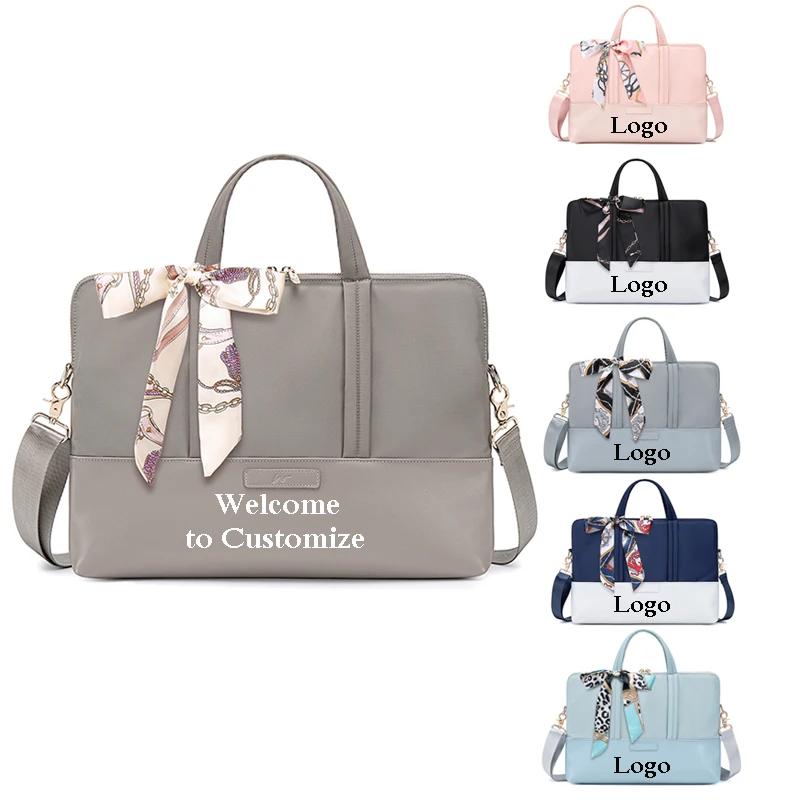 Low MOQ Fashion Luxury Women Laptop Bag High Quality Custom Logo Go Out to Work Business Ladies Laptop Bags for 13 14 15 16 Inch