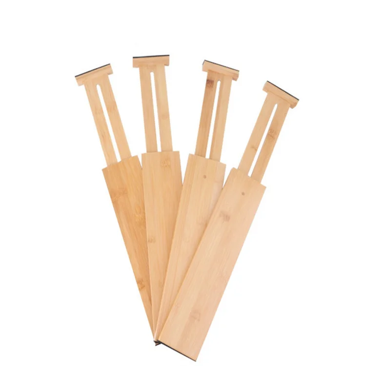 Organic Natural Bamboo Adjustable Drawer Dividers bamboo space drawer dividers Spring Home Organisation