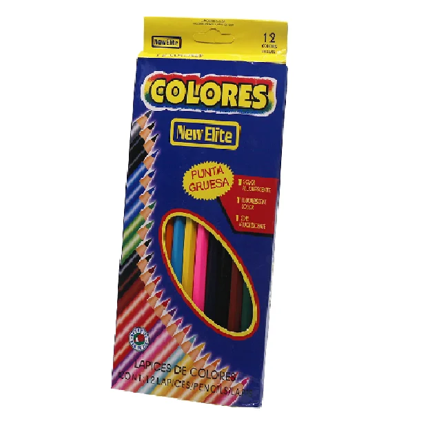 Customized 12 color of pencil set for school art class familty children to