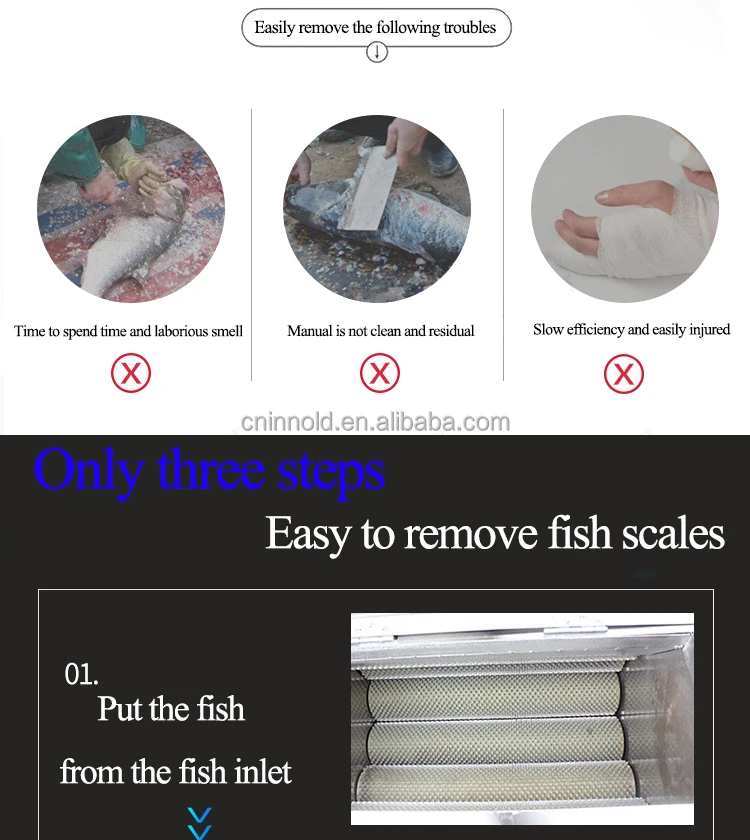 Easy Operation Commercial Remover Fish Scales Machine