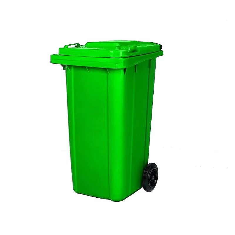 Factory wholesale 240 L plastic mobile garbage bins  for sale  outdoor large swing top garbage waste bin waste container