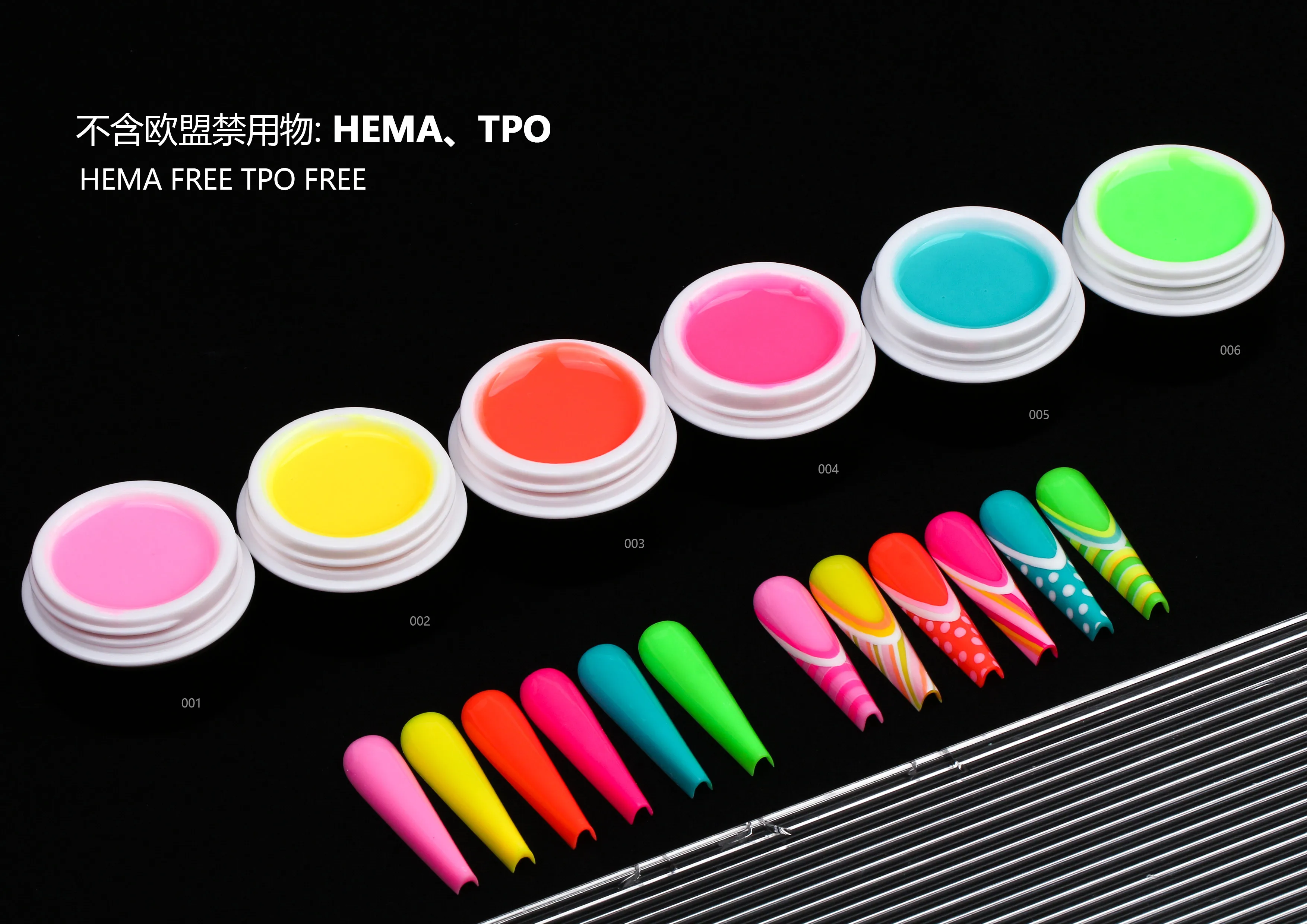 No Heating FREE HEMA & TPO Neon Colors Building UV Extension Gel For Spring Summer Nail Art Design