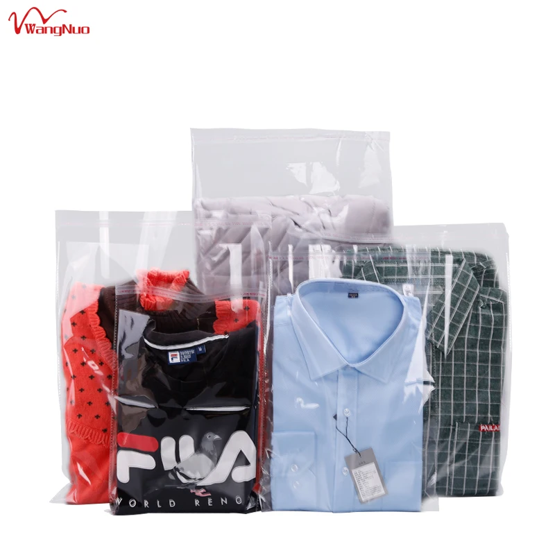 Clear Self Adhesive Strip Suffocation Warning Polybag Wholesale Opp Plastic T-shirt Bag Offset Printing Shoes & Clothing Wangnuo