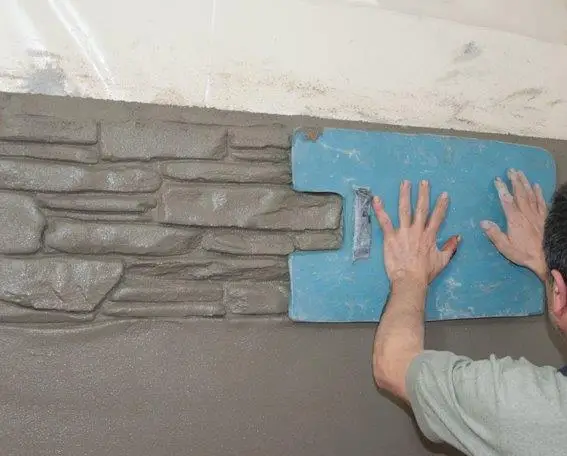 stamped concrete molds vertical concrete wall stamp