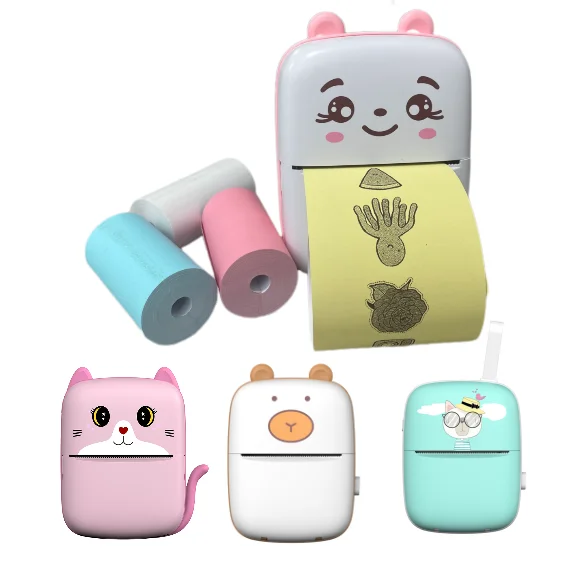 BT thermal shipping label printer 4x6,portable handheld label printer,mini inkless printer thermal paper