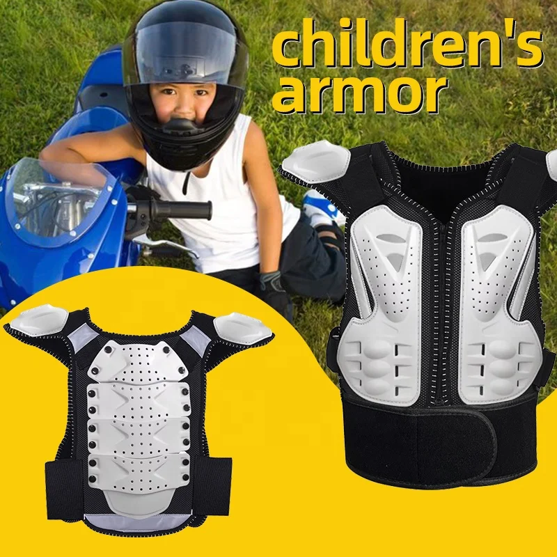 4-14 Years Children Body Protector Vest Armor Kids Motocross Armor Jacket Chest Spine Protection Gear Anti-fall