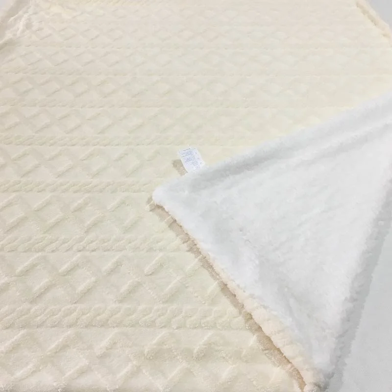 Customized Polyester Knitted Warm Soft Two Sides Sherpa fleece Blanket