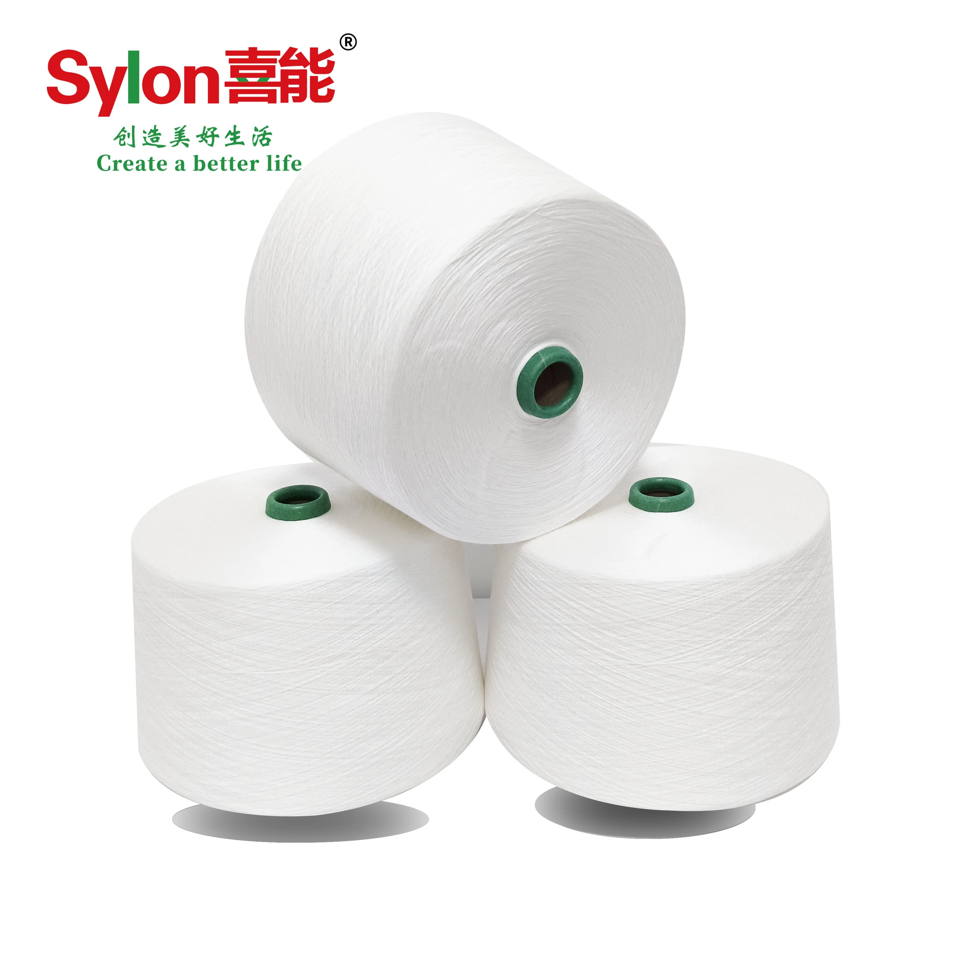 Sylon Cool Quick Dry Moisture Wicking Anti-bacteria Cooling TR 60/40 Polyester Viscose Blended  Spun Yarn for Weaving