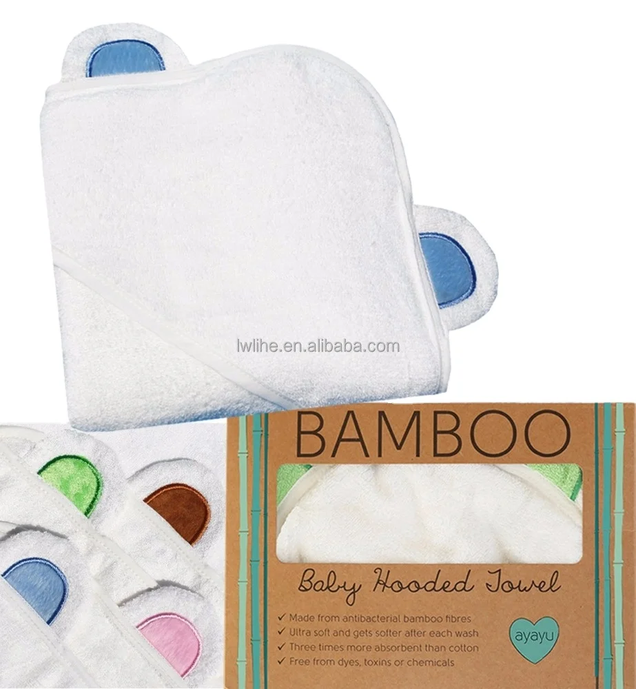 Bamboo towel with hood Newborn hooded baby bath towel blanket