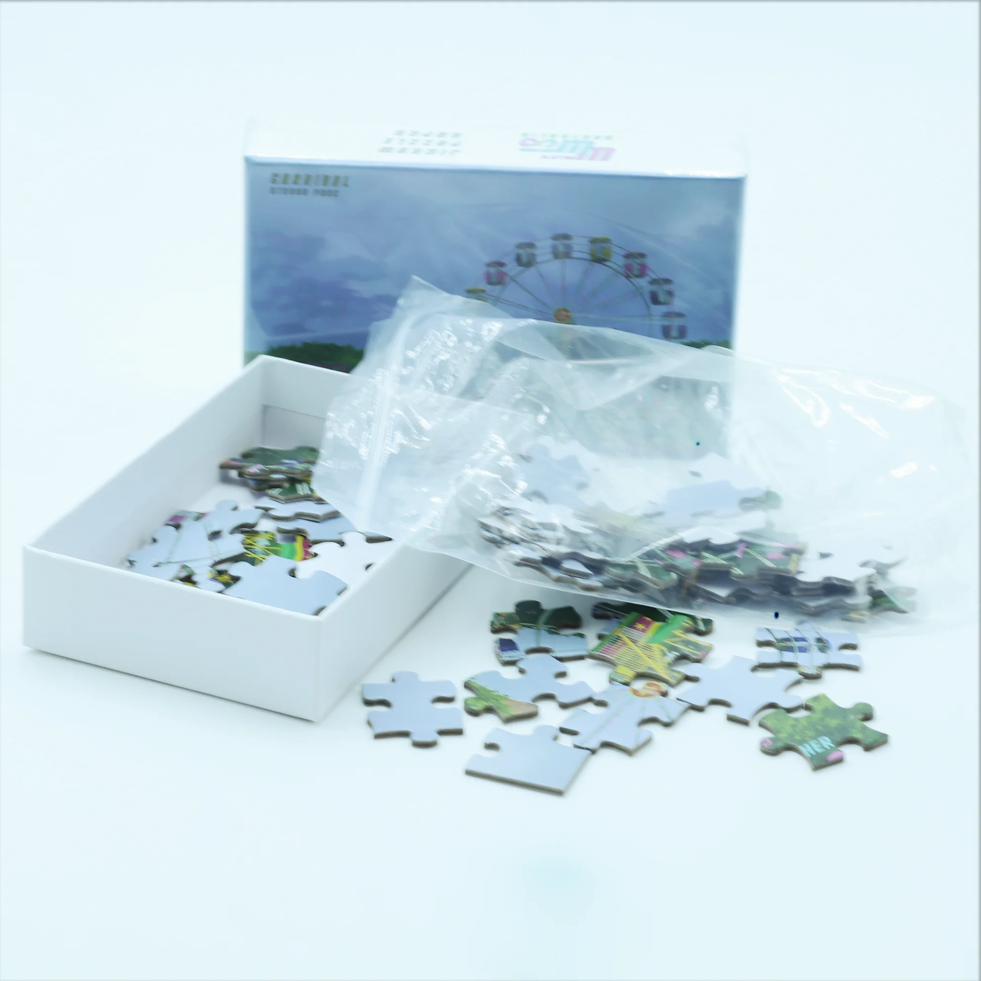 Custom Printed Unique Shape Colorful Children Kids Mini Paper English Jigsaw Puzzle Game High Quality Photo Printing