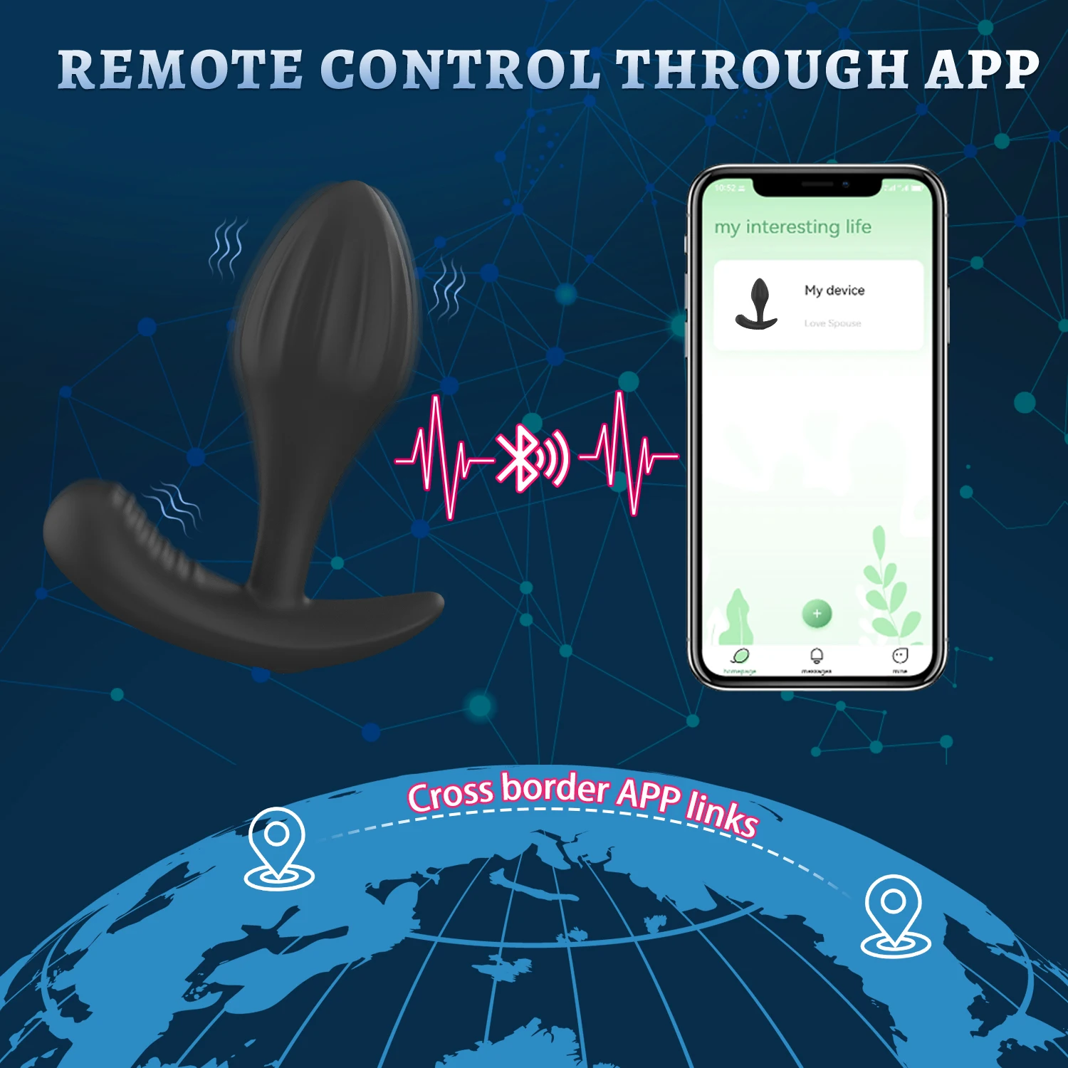 Ylove Soft Silicone 10 Vibration Anal Plug with Wireless Remote Control for Male Female Toys Anal Sex