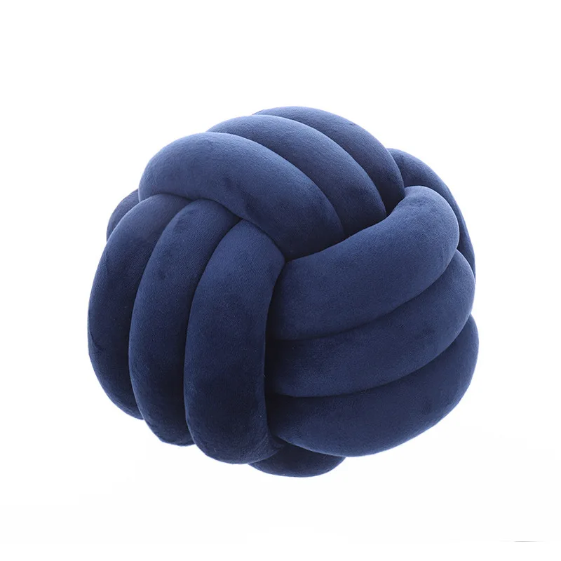 Throw Knotted Pillow Handmade Round Plush Pillow Soft Home Decorative Pillows Home Decorative Ball