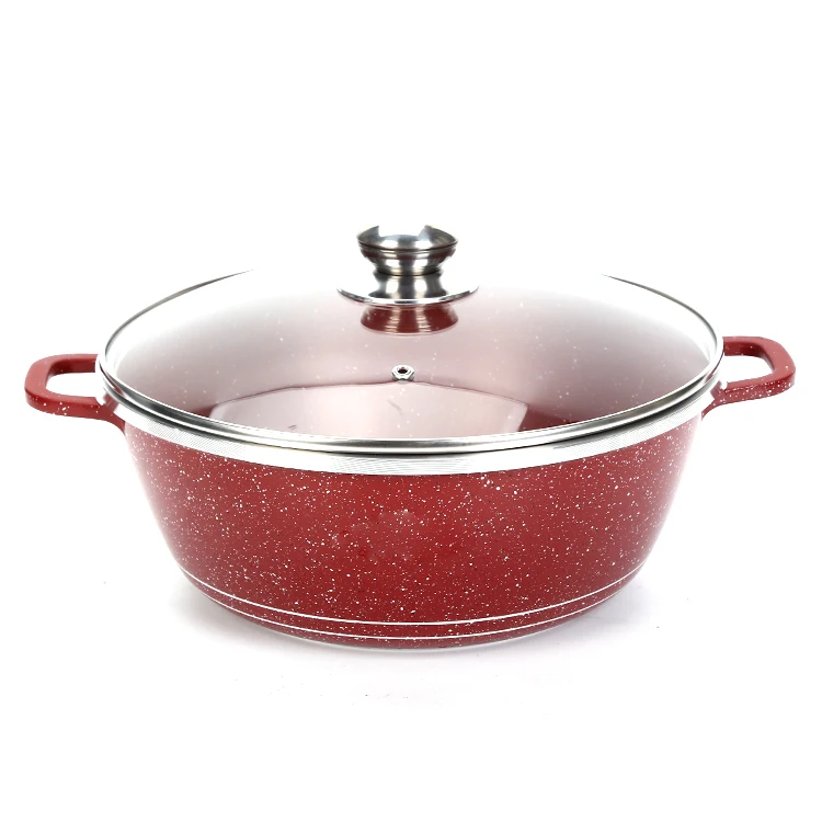 10 Pcs Customized Healthy Orange Cookware Set Pots Non Stick Casserole Cookware Set