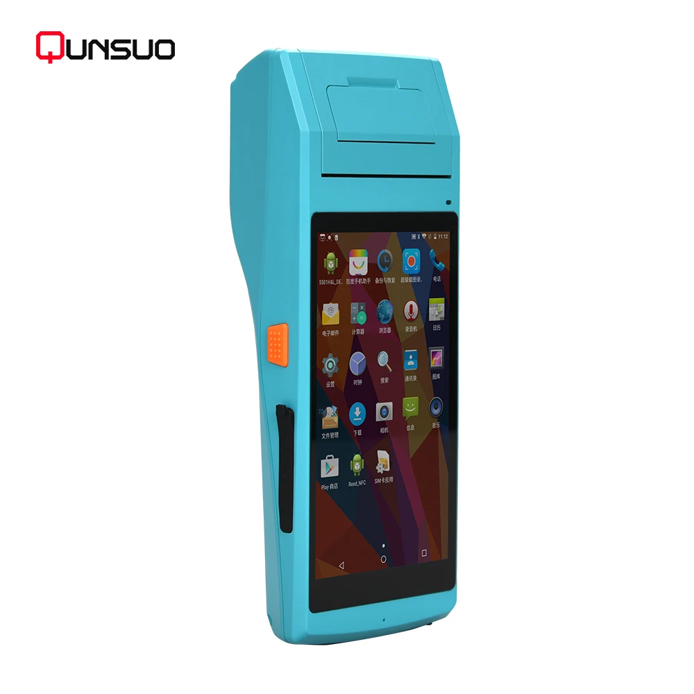 Industrial Rugged Touch Screen 3G 4G Network Wifi BT RFID Reader 1D 2D PDA Android Barcode Scanner With Printer