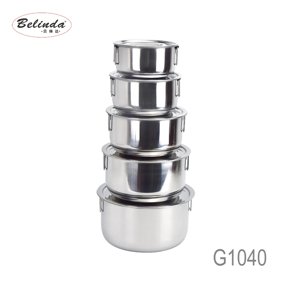 Chaozhou Belinda Kitchenware 5 Pcs Cookware Stainless Steel With Small Handle