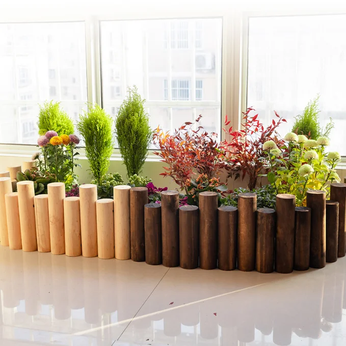 Garden Wares Wood Fencing Minisize Fencing For Small Garden Natural Wood Fences Decoration Useful Outdoor Furniture