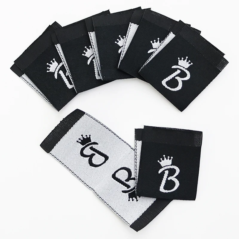 Wholesale fabric Custom Logo Printed Garment  Labels Shirt Clothing  Luxury Bags  Accessories Woven Label