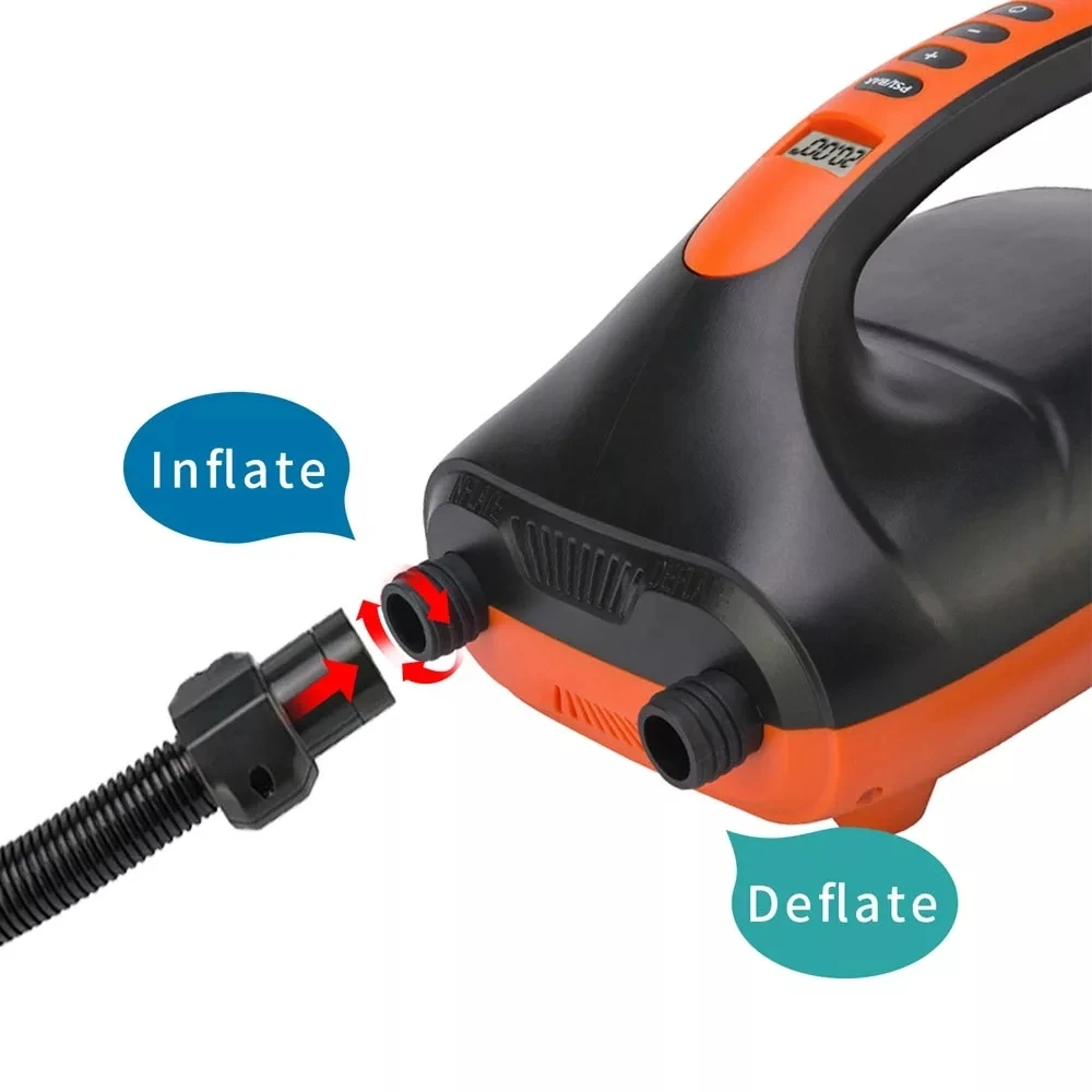 2024 Hot Selling Factory Price Wholesale 110W 20PSI High Pressure SUP Pump Inflate and Deflate Electric Air Pump for SUP Board