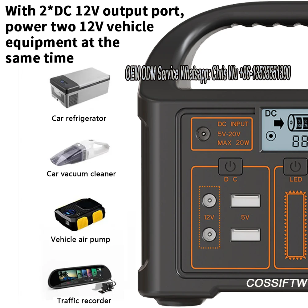 Portable Camping Power Station 100W Battery Fast Charging Backup with 7 Ports