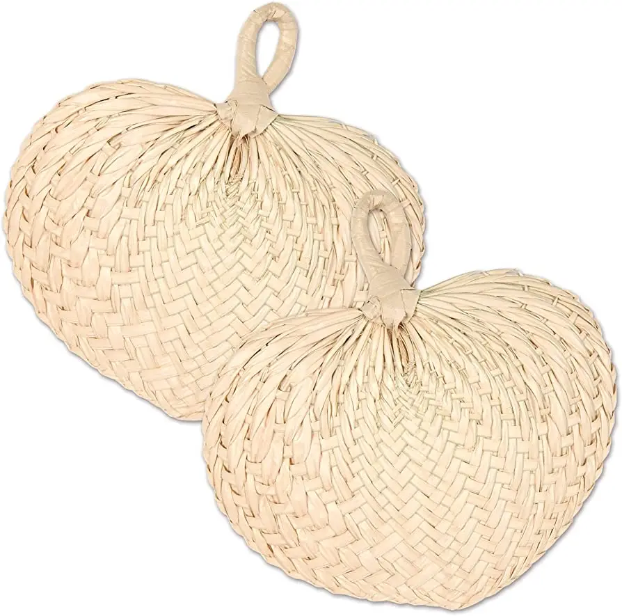 Natural Bamboo Raffia Hand Fans Wall Fan straw raffia bamboo fans best selling style traditional present
