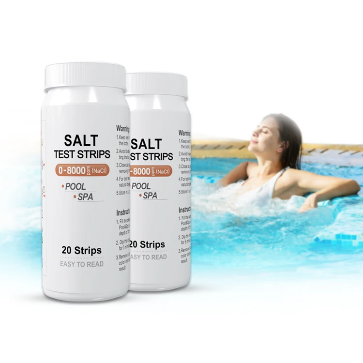 Salt test strips NaCl swimming pool testing strips sodium chloride pool test strips