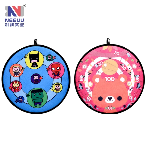 Cute designs kids cloth tossing game dart board