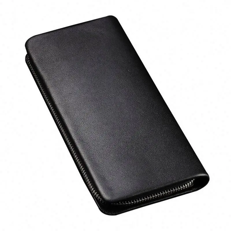 REACH Test Durable High End Quality Genuine Full Grain Leather Customized Free Logo Unisex Oem Rfid Wallet