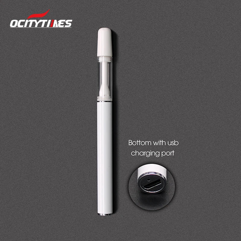 
Ocitytimes wickless empty cbd cartridge vaporizer black color vape pen for sale 