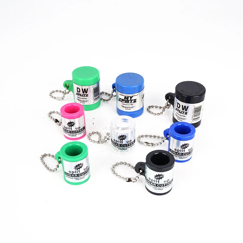 Gunter Wholesale Cheap Price Cigar Cutter Factory Direct Custom Logo Plastic Cylinder Round Shape Cigar Cut Smoking Accessories
