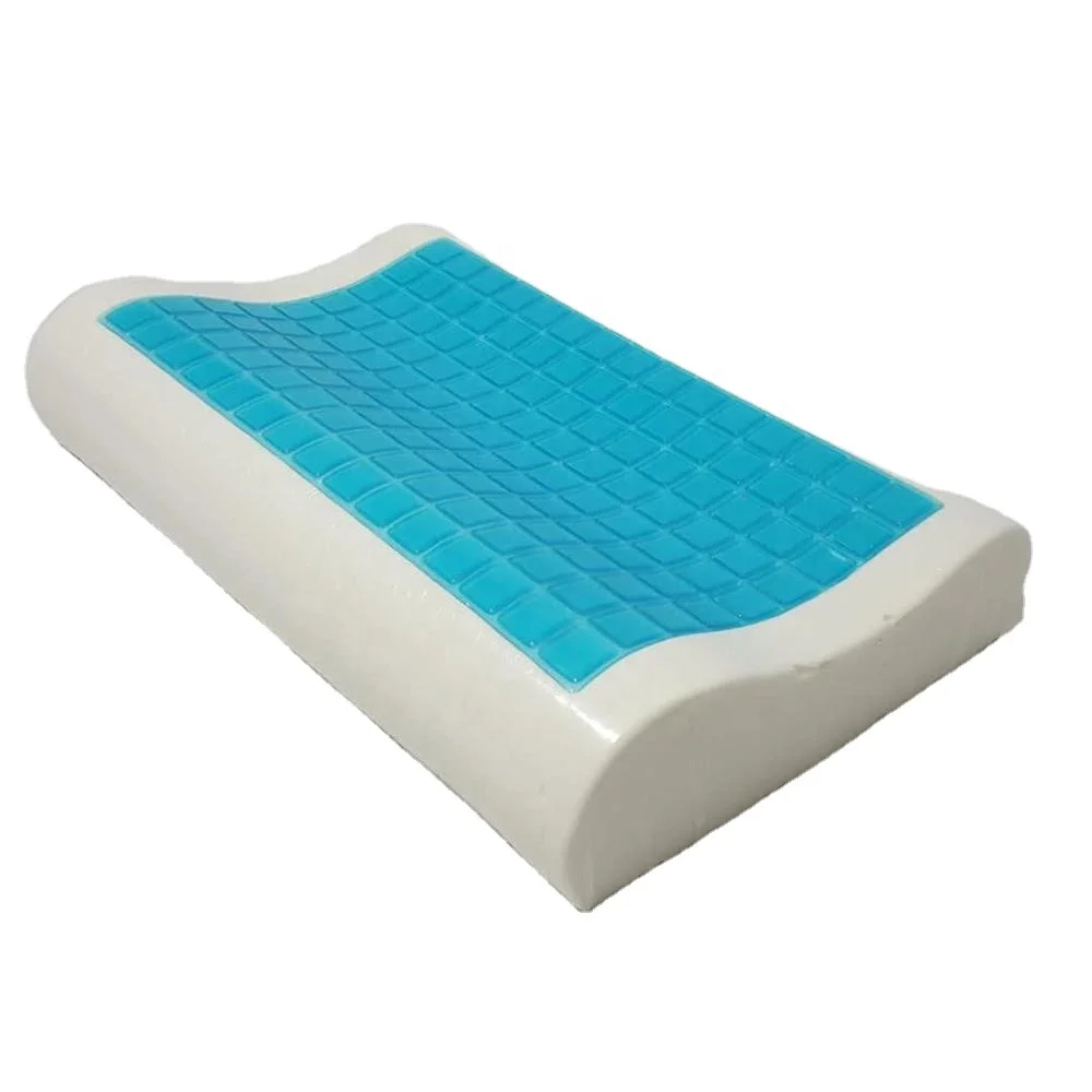 Comfort Summer Silicone Ice Visco Memory Foam Cool Ice Gel Cooling Pillow Contour Gel Pillow