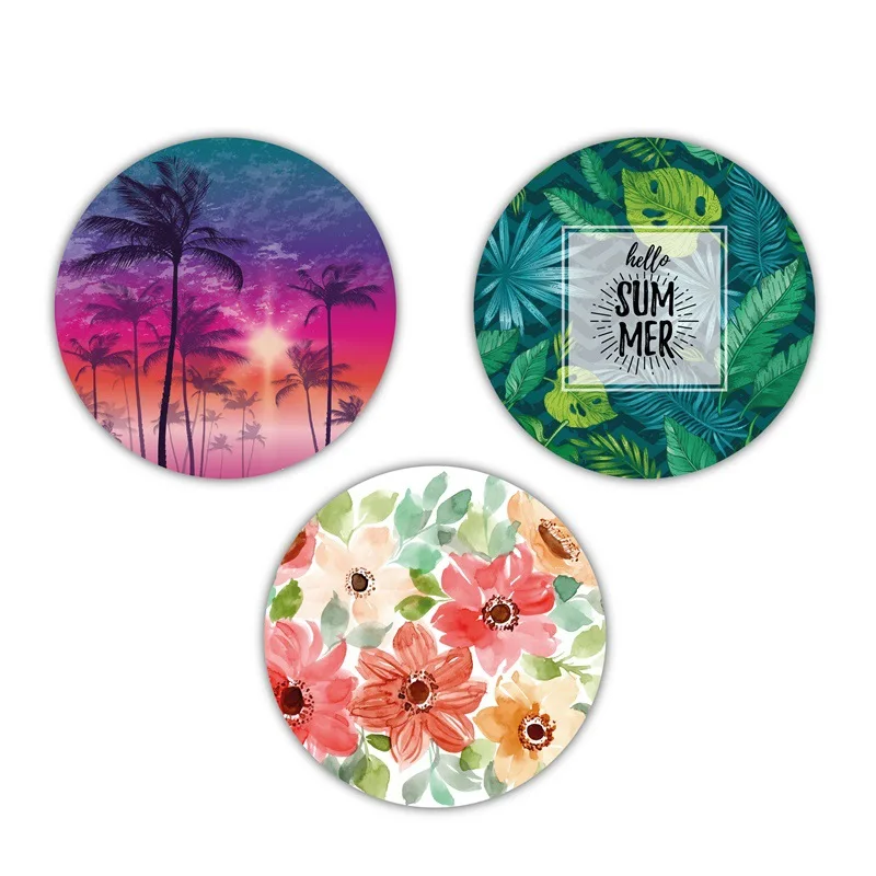 Hot-sell Water-absorbent Ceramic Round Shape Coaster Customized Design for Family Gifts with Cork Backing Factory Price