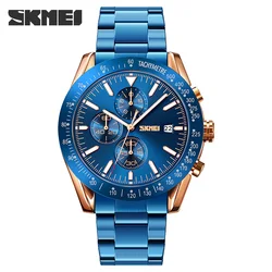 relogio masculino watch manufacture skmei 9253 new arrival custom three small dials water resistant wrist watches men