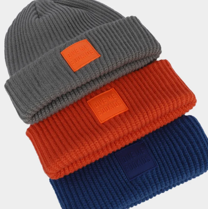 BESTELLA Wholesale Acrylic Cuffed Winter Knit Beanie Hat Outdoor Slouchy Running Winter Custom Knitted Label Ribbed Beanie Hat