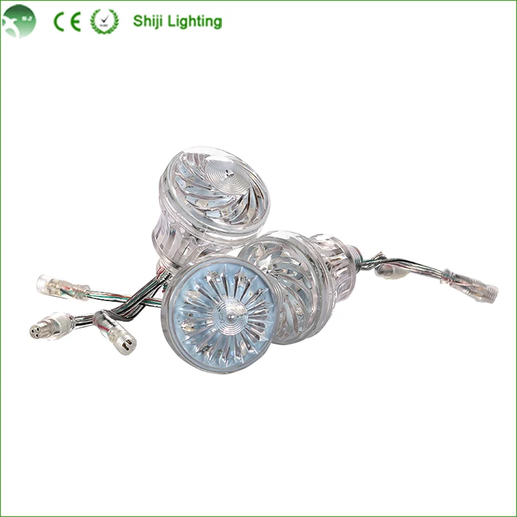 High Quality 60mm 18leds Cabochon Pixel Light Digital Amusement LEDs Letter light plate RGB 360 pixel light