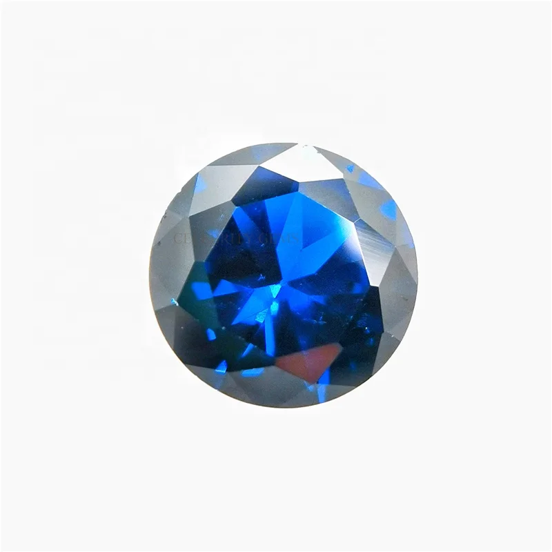 Good Polished Gemstone Round Brilliant Cut Loose Synthetic blue spinel gems