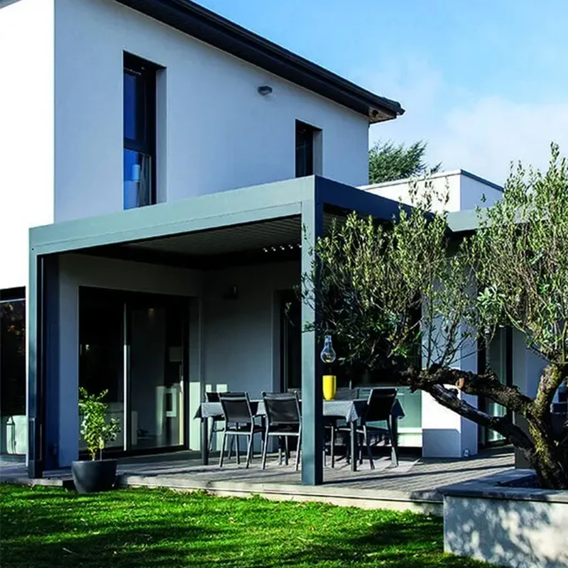 Bioclimatic Electric Louvered Roof Pergola for Optimal Climate Control
