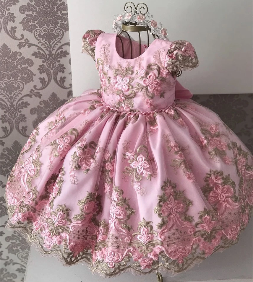 WEN Flower Girls Party Dresses Kids Clothing Wedding Gown Kids Dresses Girls Birthday Party Dresses