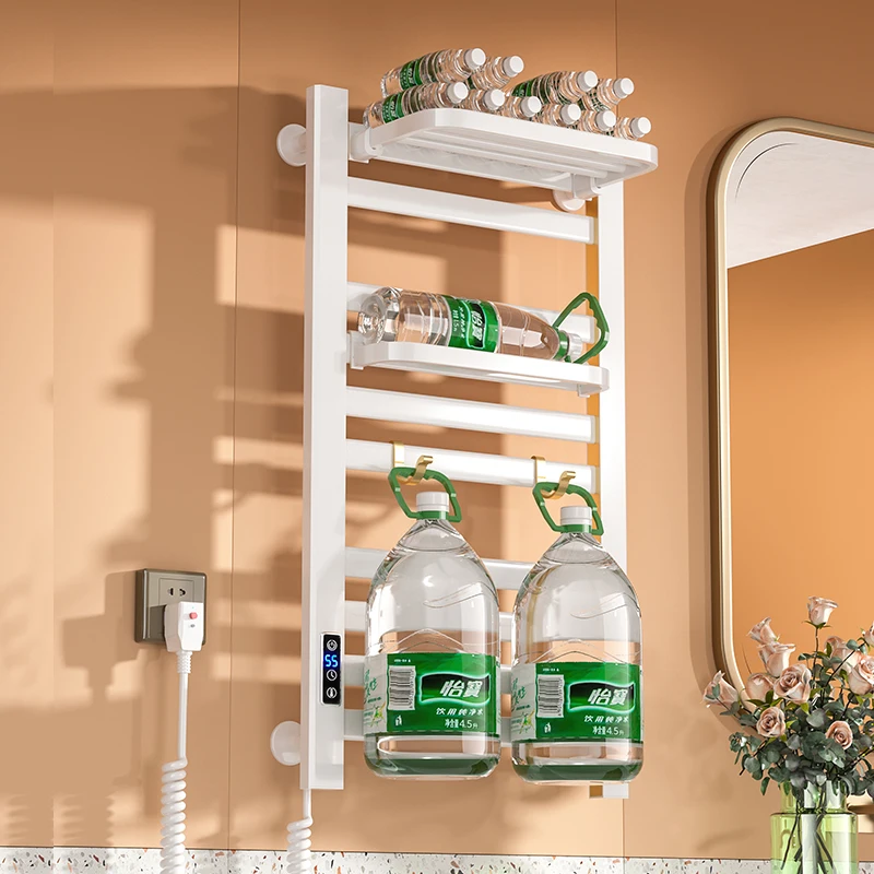 Bathroom Accessories Space Aluminum Dryer Intelligent Towel Heating Rack With Timer Wall Mounted Towel Warmer