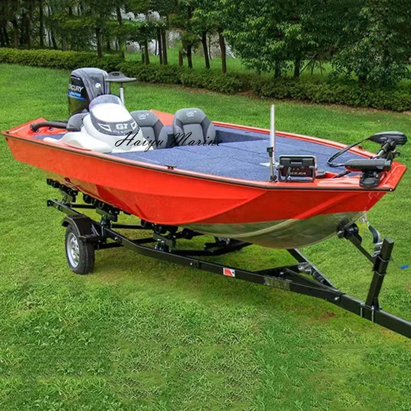 High performance aluminum fishing bass boat with wider platform and huge live tank