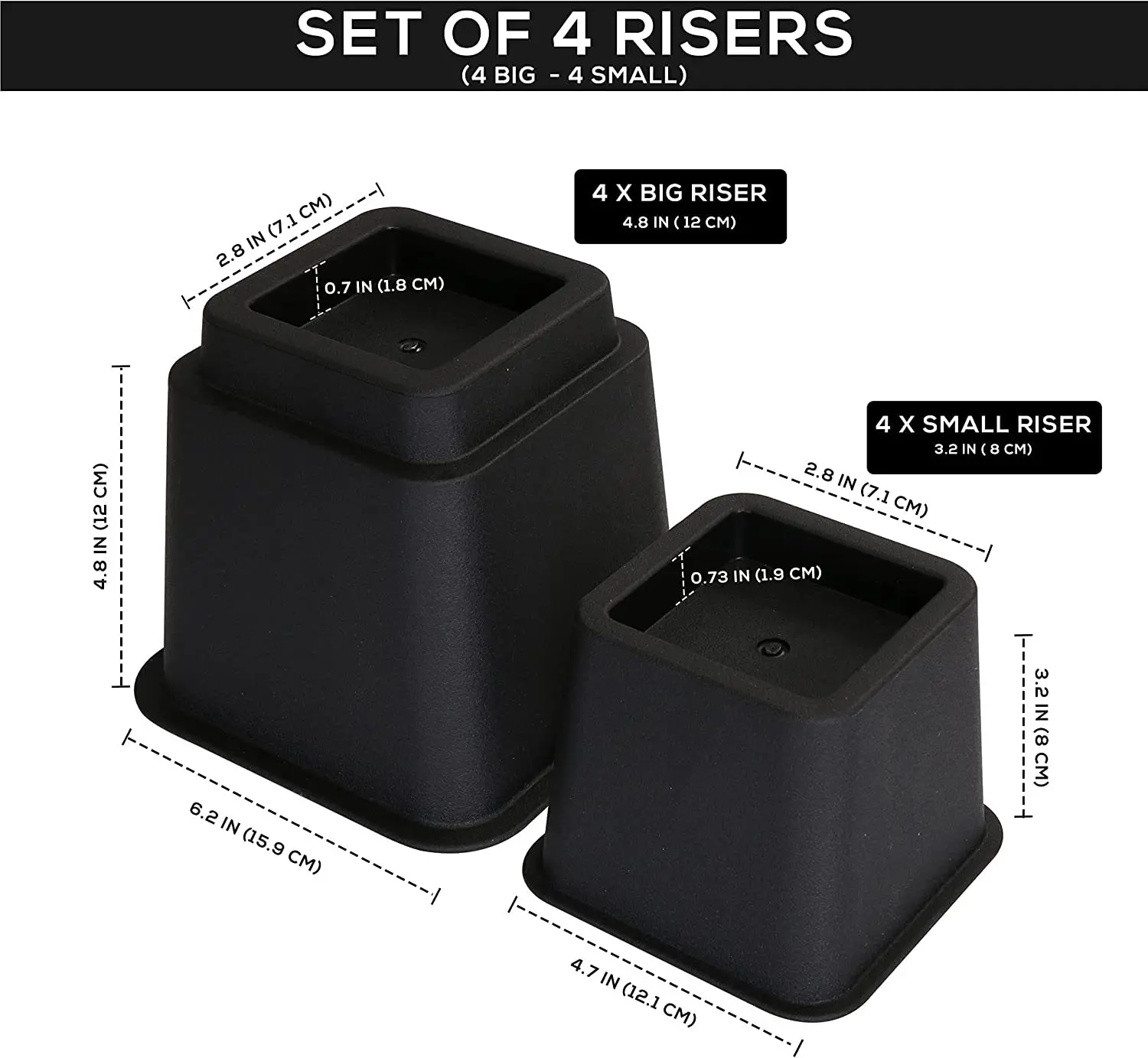 3 Inch And 5 Inch Surface Plastic Furniture Legs Adjustable Bed Base Desk Leg Plastic Furniture Bed Riser Lowes Bed Risers