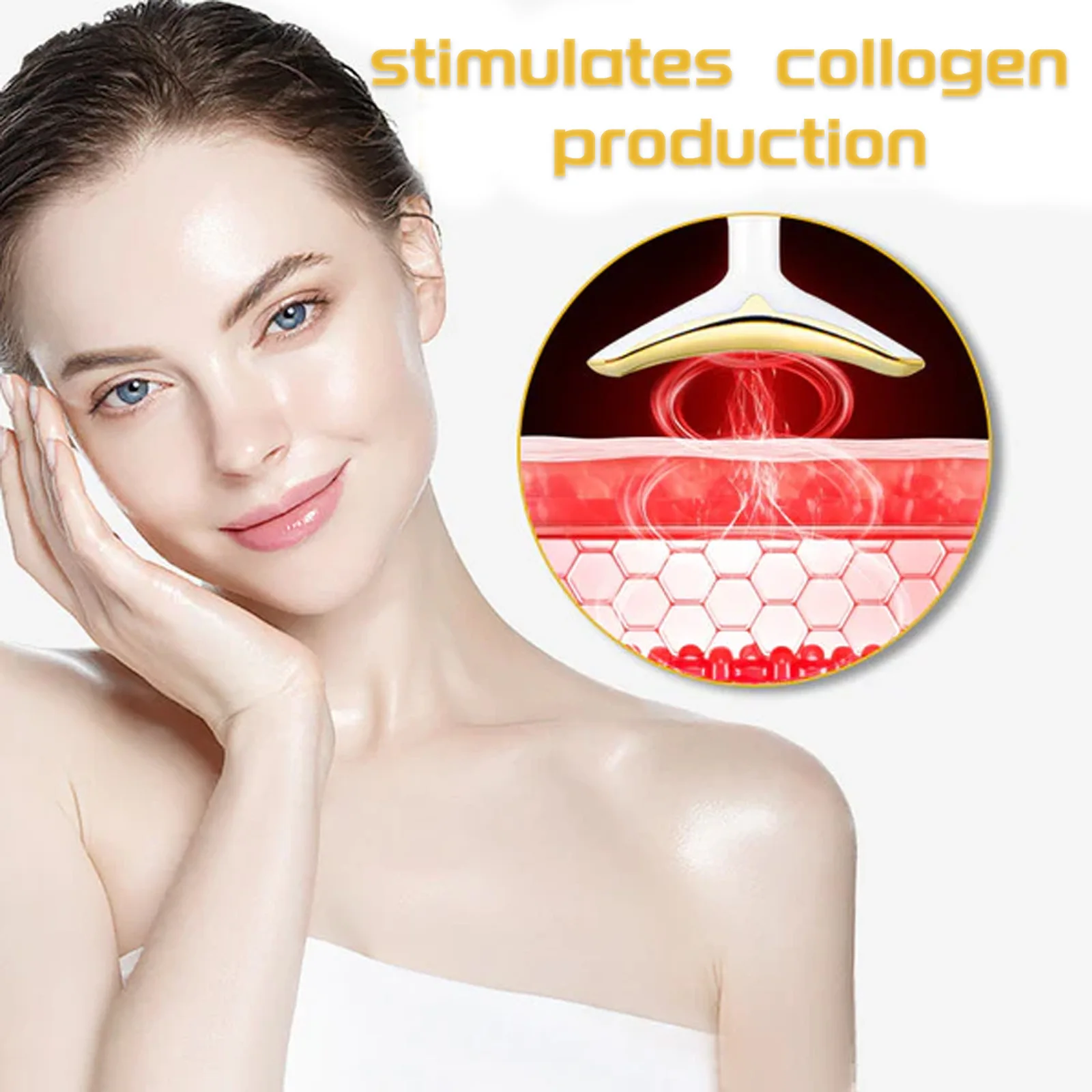 OEM Sonic Vibration Neck Beauty Device Facial Massager Fade Lines Reduce Wrinkles Double Chin Tighten Skin Face Lifting Machine
